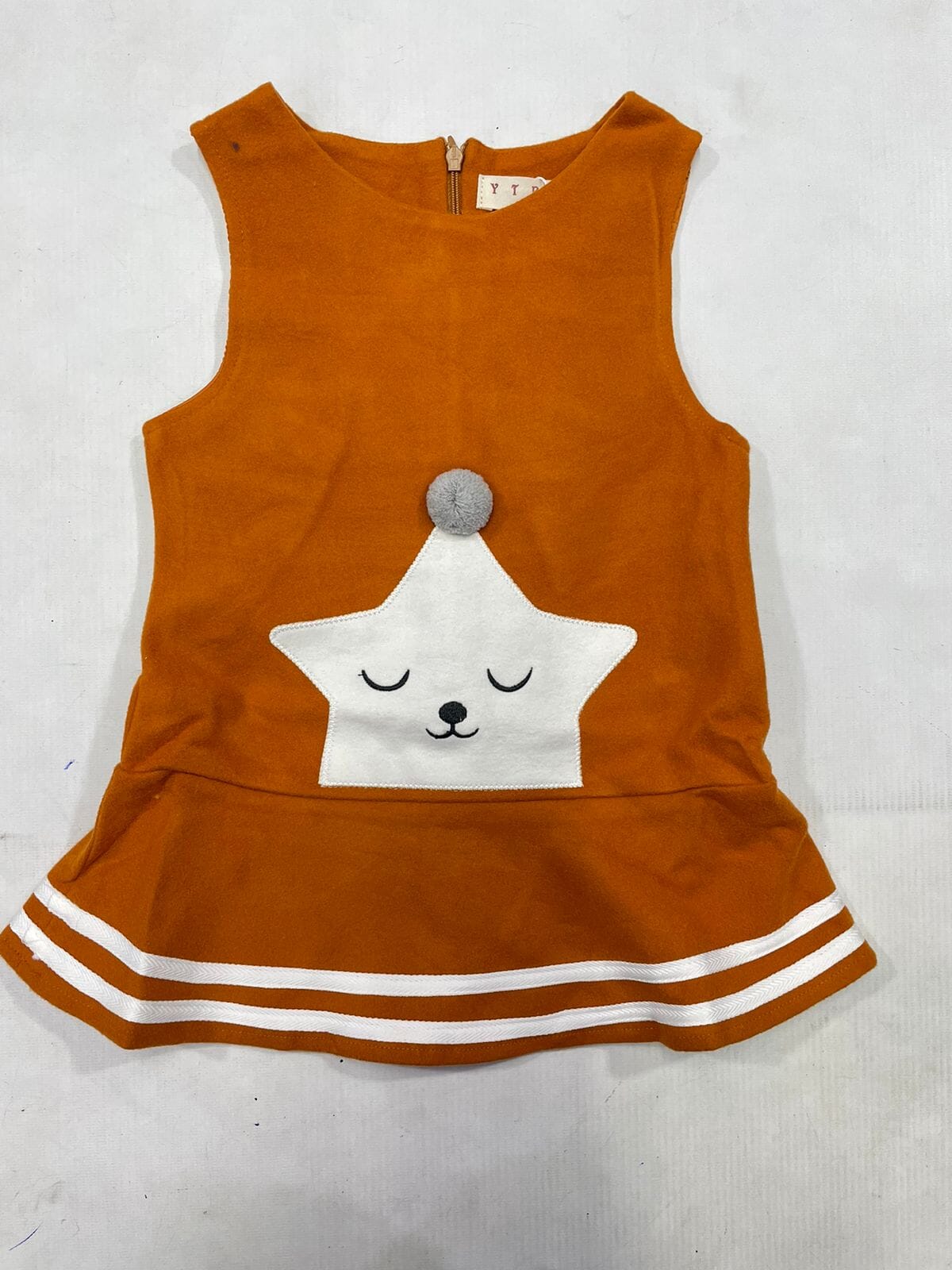 Cozy Orange Themed Cute Princess Frock Frock Iluvlittlepeople 2-3 Years Orange Winter