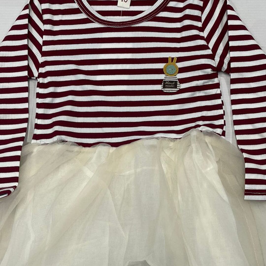 Stylish Maroon Themed Little Girl Frock Frock Iluvlittlepeople 