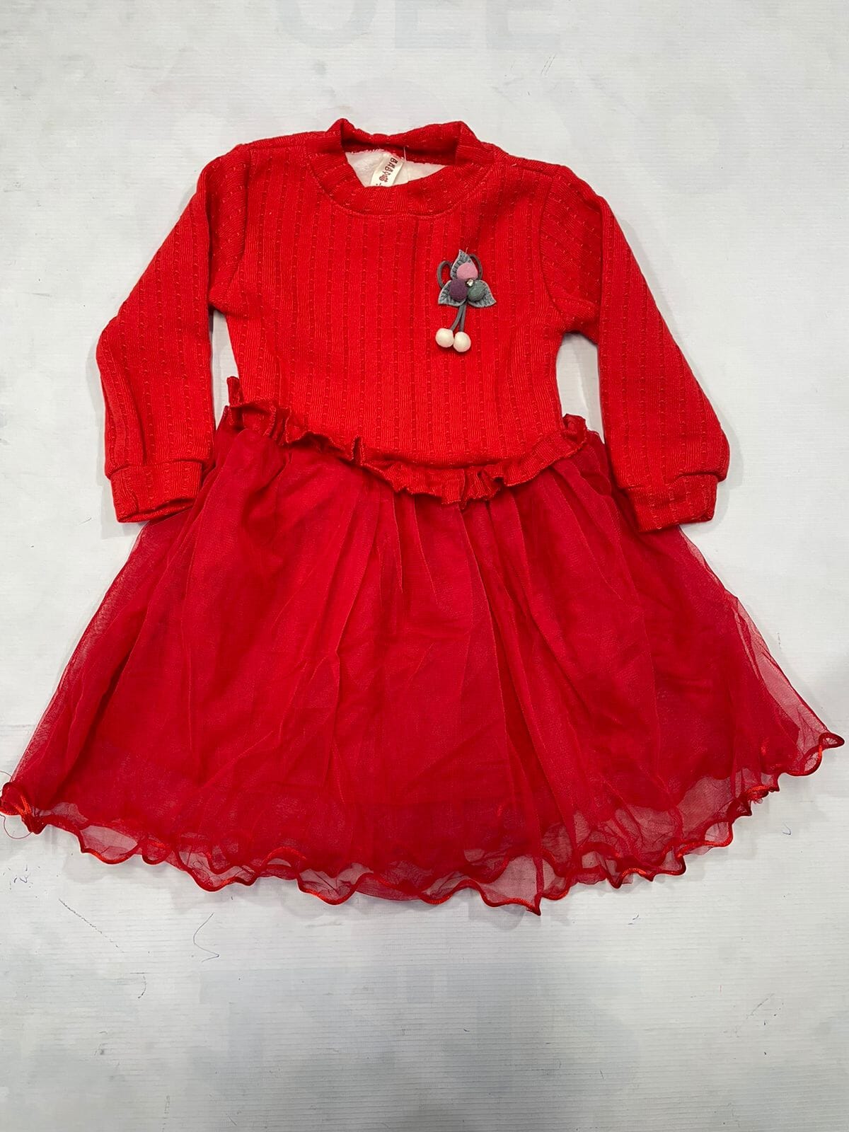 Cozy Red Themed Cute Princess Frock Frock Iluvlittlepeople 