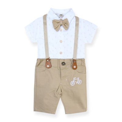 Stylish Little People Boys Formal Suit Formal Suit Iluvlittlepeople 9-12 Months Summer Brown