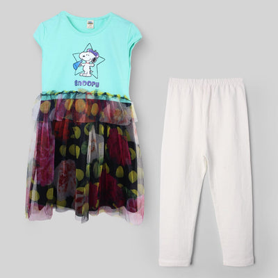 Modern Aqua Themed Girls Frock Set Frock Iluvlittlepeople 2-3 Years Aqua Summer