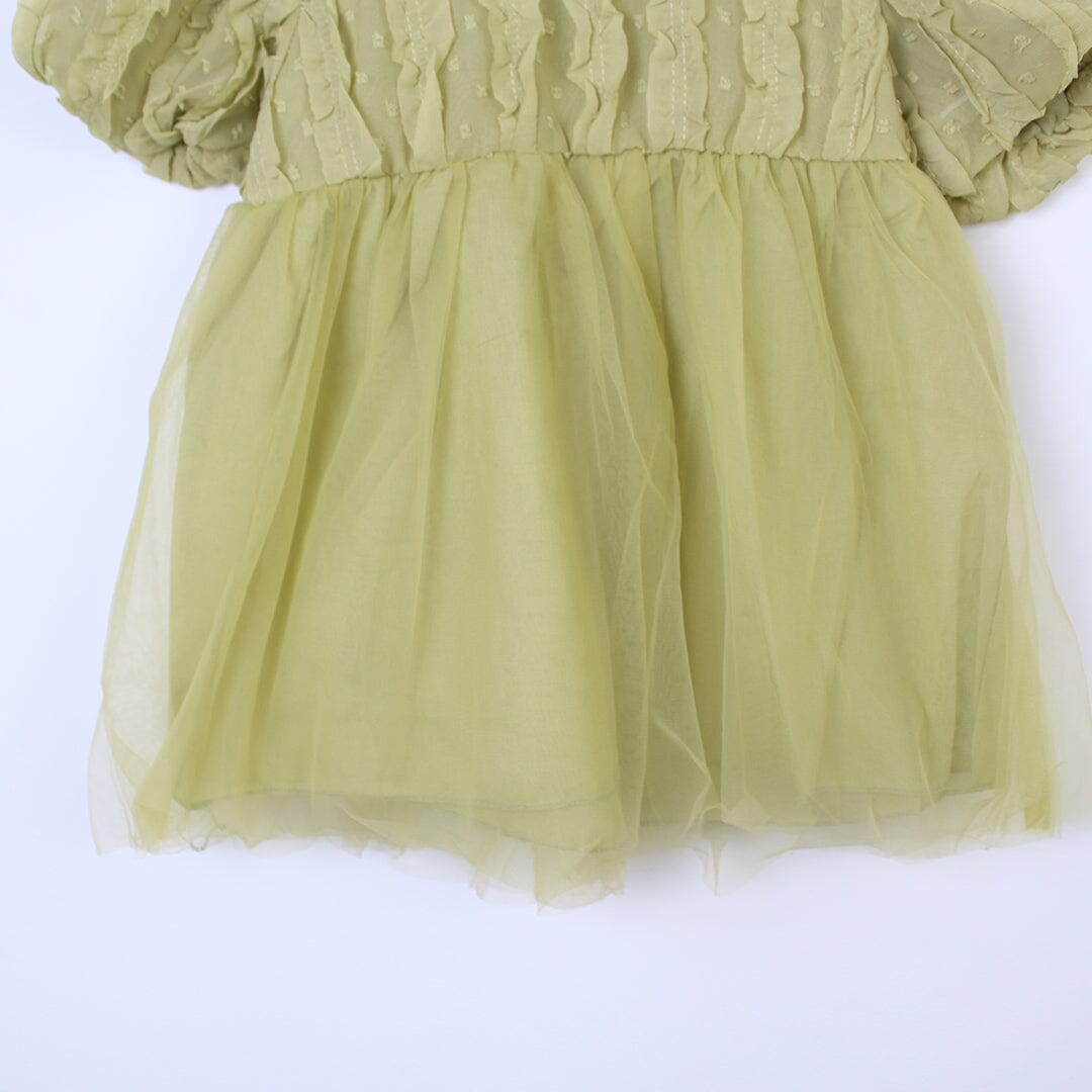 Delighted Green Little Girl Frock Frock Iluvlittlepeople 