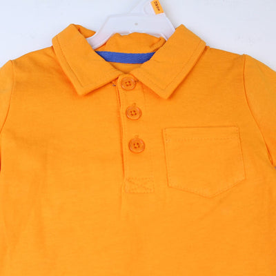 Modern Orange Themed Little Boy Romper Set Romper Iluvlittlepeople 