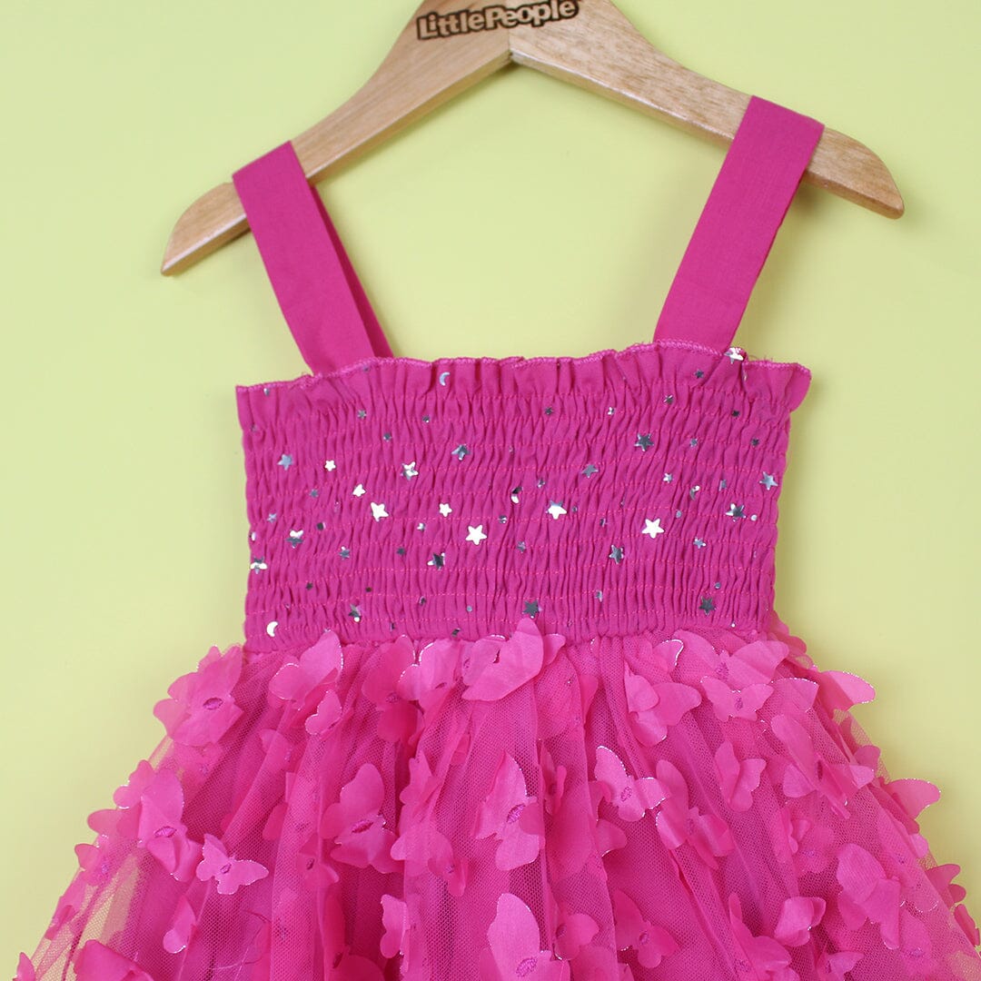 Delighted Pink Little Girl Frock Frock Iluvlittlepeople 