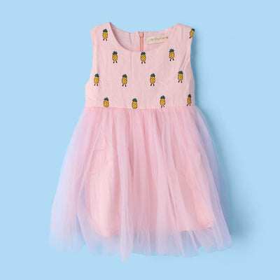 Desire Pink Themed Baby Girls Frock Frock Iluvlittlepeople 6-9 Months Pink Summer