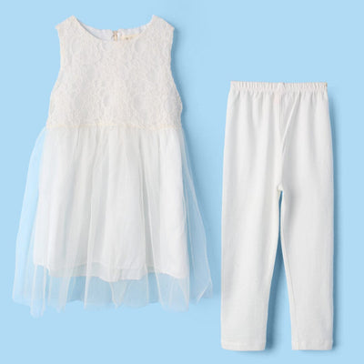 Refined White Themed Girls Frock Set Frock Iluvlittlepeople 2-3 Years White Summer