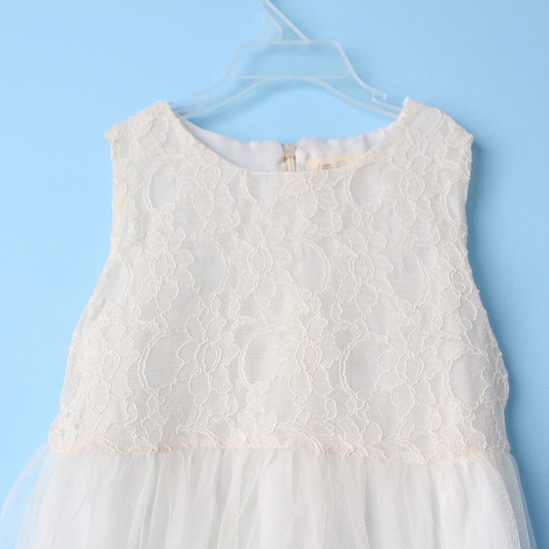 Refined White Themed Girls Frock Set Frock Iluvlittlepeople 