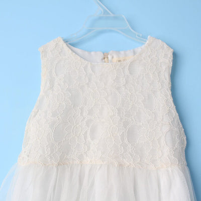Refined White Themed Girls Frock Set Frock Iluvlittlepeople 