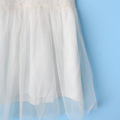 Refined White Themed Girls Frock Set Frock Iluvlittlepeople 