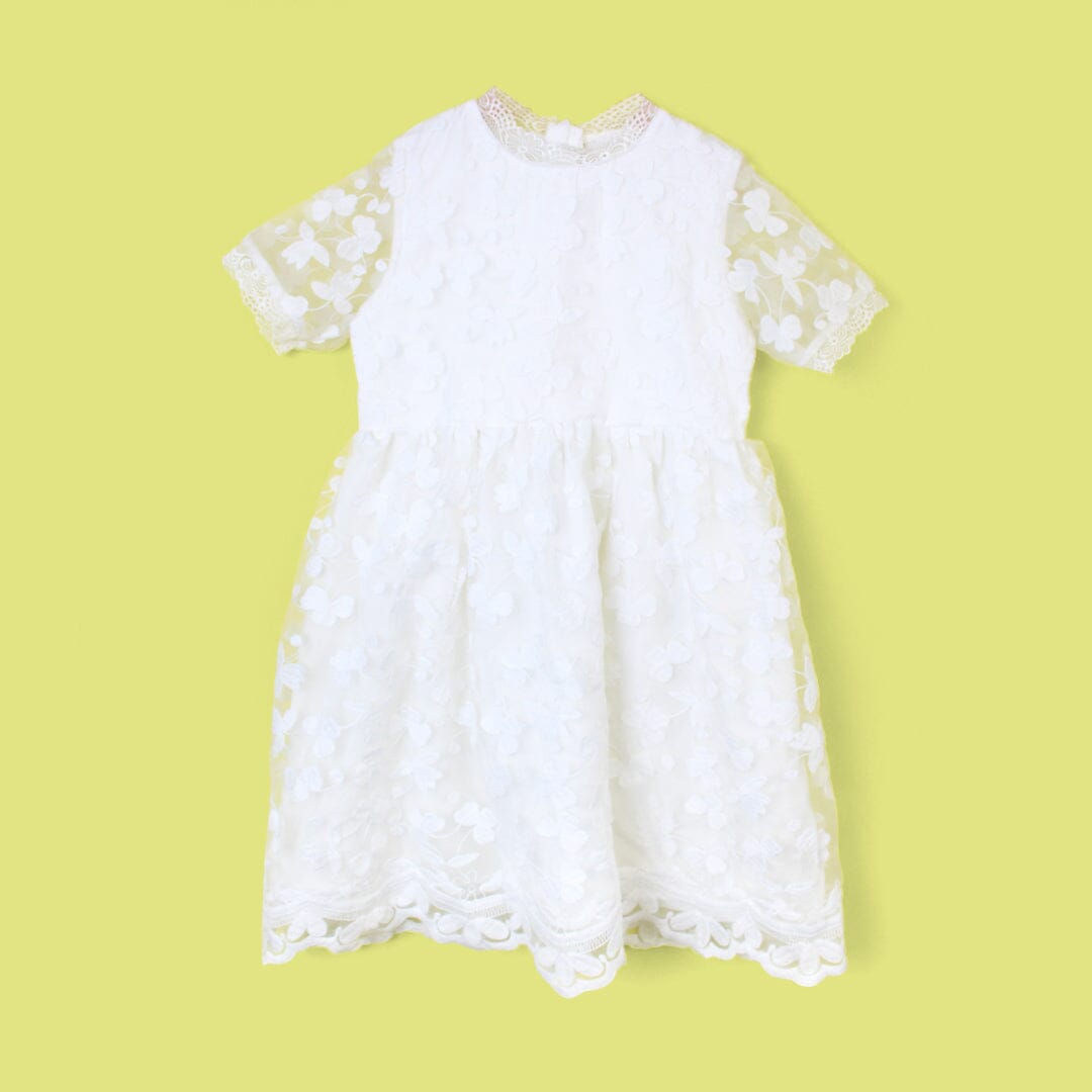 Delighted White Little Girl Frock Frock Iluvlittlepeople 7-8 Years White Summer