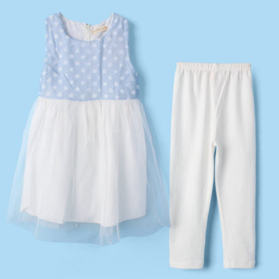 Inspired Blue Themed Girls Frock Set Frock Iluvlittlepeople 2-3 Years Blue Summer