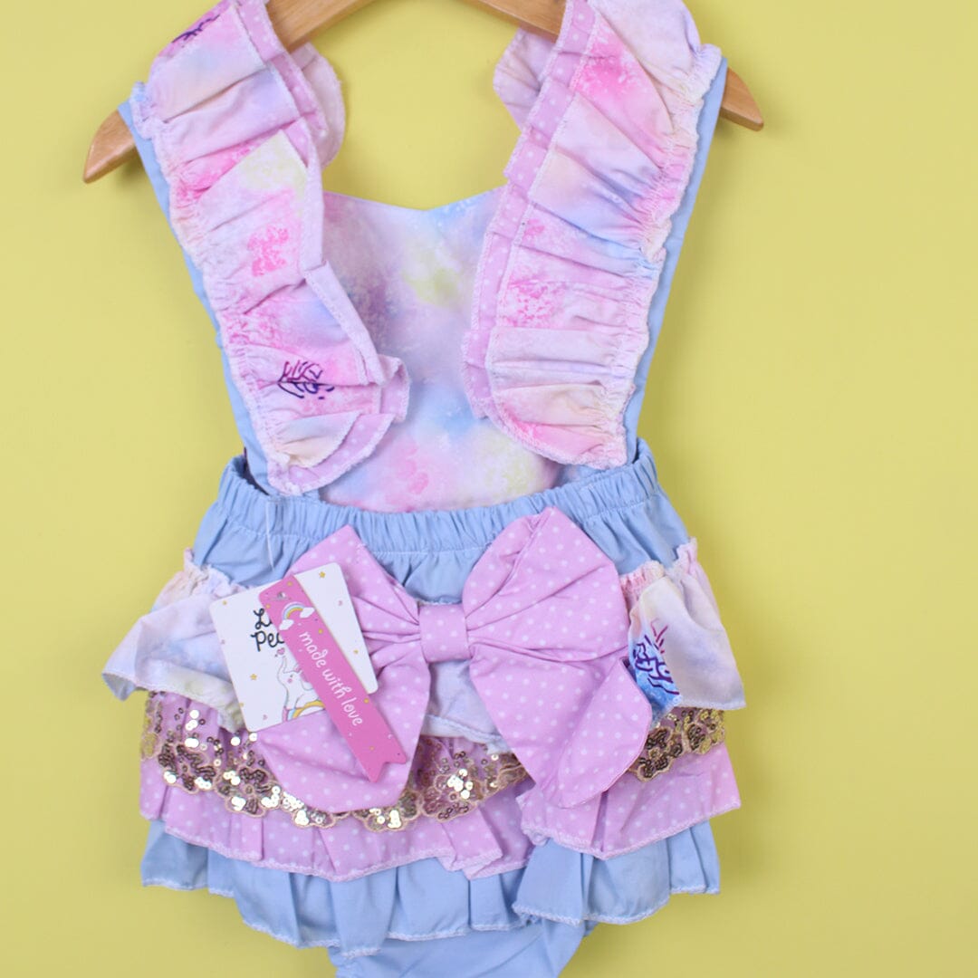 Elegant Rainbow Themed Little Girl Romper Romper Iluvlittlepeople 
