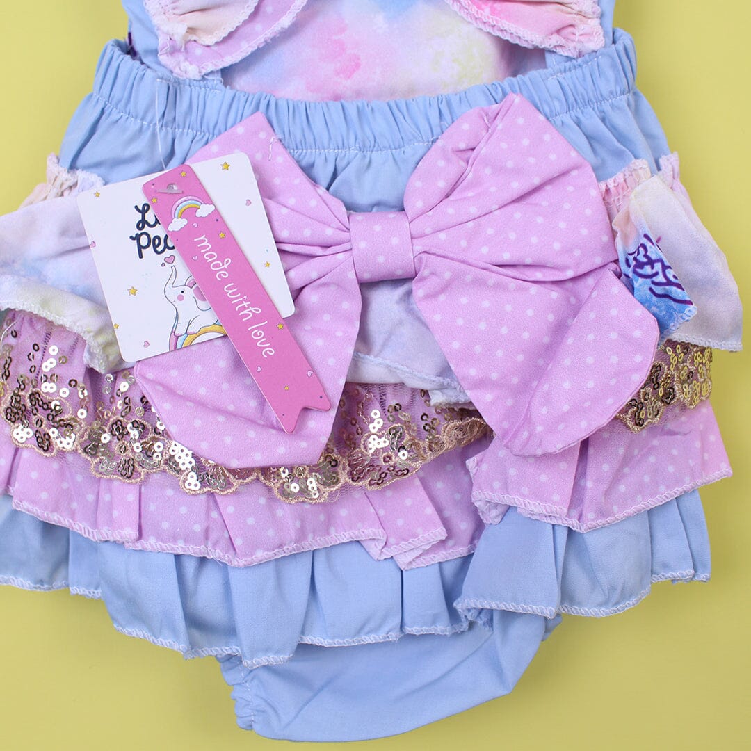 Elegant Rainbow Themed Little Girl Romper Romper Iluvlittlepeople 