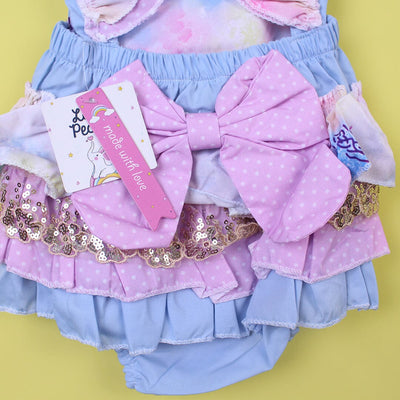 Elegant Rainbow Themed Little Girl Romper Romper Iluvlittlepeople 