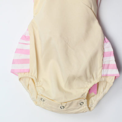 Modern Vanilla Themed Little Girl Romper Romper Iluvlittlepeople 
