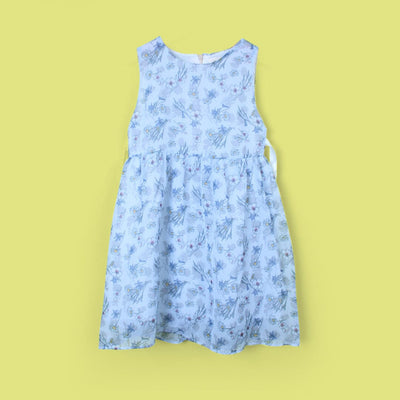Delighted Blue Little Girl Frock Frock Iluvlittlepeople 2-3 Years Blue Summer