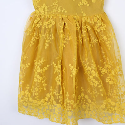 Delighted Mustard Themed Little Girl Frock Frock Iluvlittlepeople 