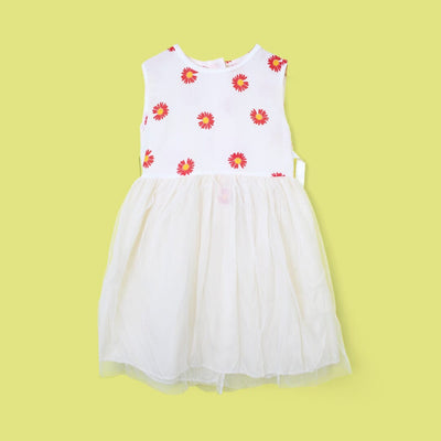 Delighted White Little Girl Frock Frock Iluvlittlepeople 2-3 Years White Summer