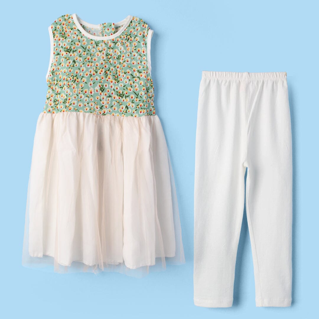 Desire Green Themed Girls Frock Set Frock Iluvlittlepeople 2-3 Years Green Summer