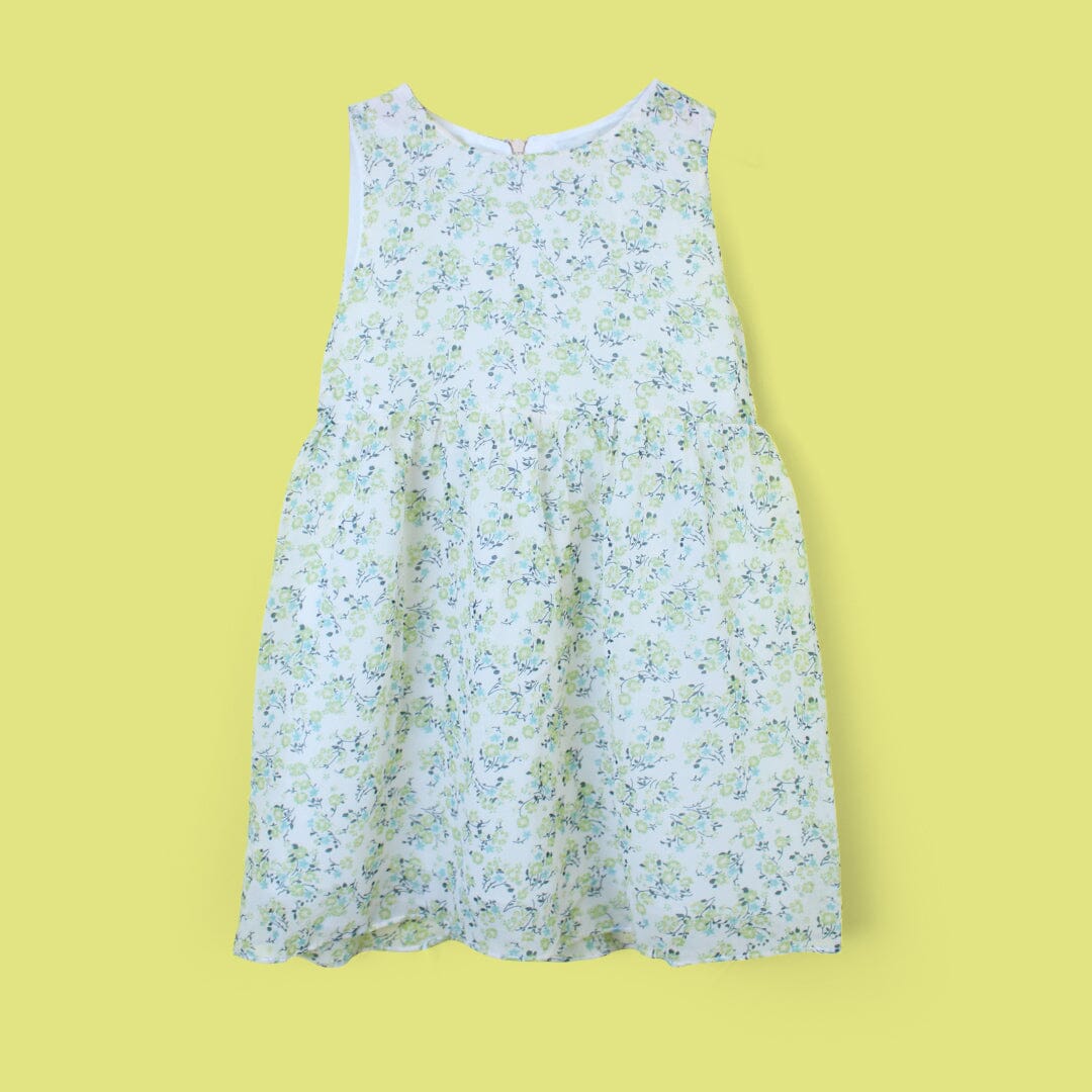 Delighted Off White Little Girl Frock Frock Iluvlittlepeople 2-3 Years Off White Summer