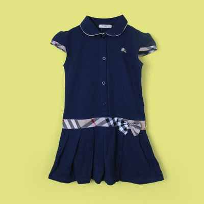 Delighted Blue Little Girl Frock Frock Iluvlittlepeople 3-4 Years Blue Summer