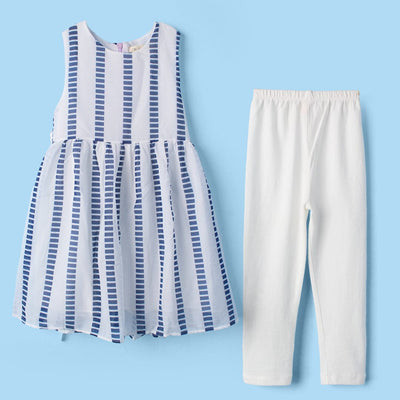 Inspired Blue Themed Girls Frock Set Frock Iluvlittlepeople 2-3 Years Blue Summer