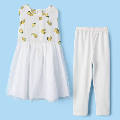 Classic White Themed Girls Frock Set Frock Iluvlittlepeople 2-3 Years White Summer