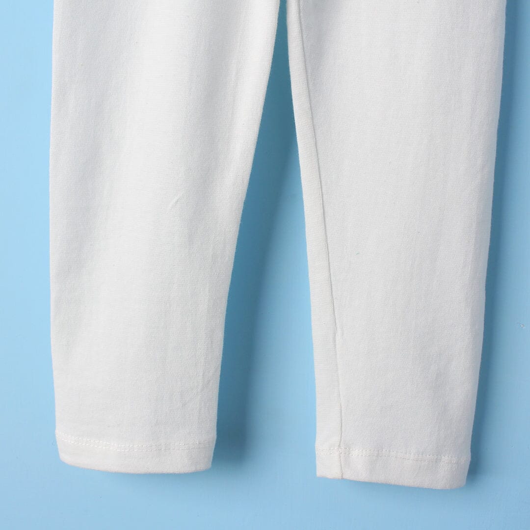 Decent White Themed Girls Frock Set Frock Iluvlittlepeople 