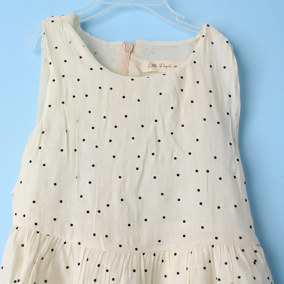 Stylish Creamy White Themed Girls Frock Set Frock Iluvlittlepeople 