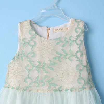 Refined Aqua Themed Girls Frock Set Frock Iluvlittlepeople 