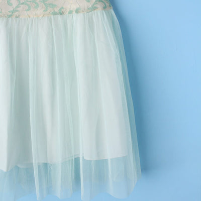 Refined Aqua Themed Girls Frock Set Frock Iluvlittlepeople 