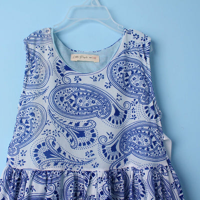 Fancy Blue Themed Girls Frock Set Frock Iluvlittlepeople 
