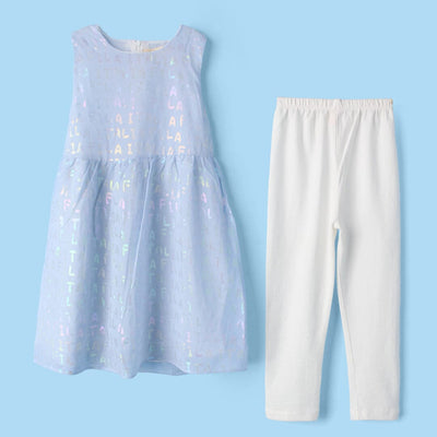 Delighted Blue Themed Girls Frock Set Frock Iluvlittlepeople 2-3 Years Blue Summer