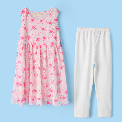 Sweet Pink Themed Girls Frock Set Frock Iluvlittlepeople 2-3 Years Pink Summer