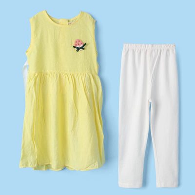 Fantastic Yellow Themed Girls Frock Set Frock Iluvlittlepeople 2-3 Years Yellow Summer