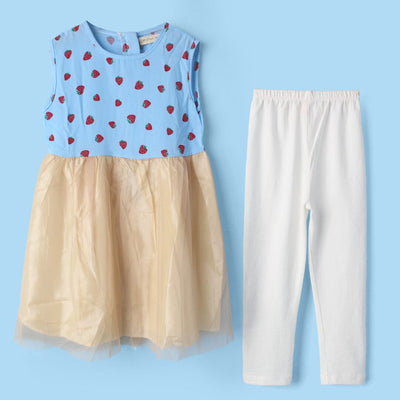 Delighted Blue Themed Girls Frock Set Frock Iluvlittlepeople 2-3 Years Blue Summer