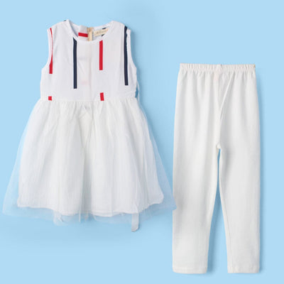 Decent White Themed Girls Frock Set Frock Iluvlittlepeople 2-3 Years White Summer