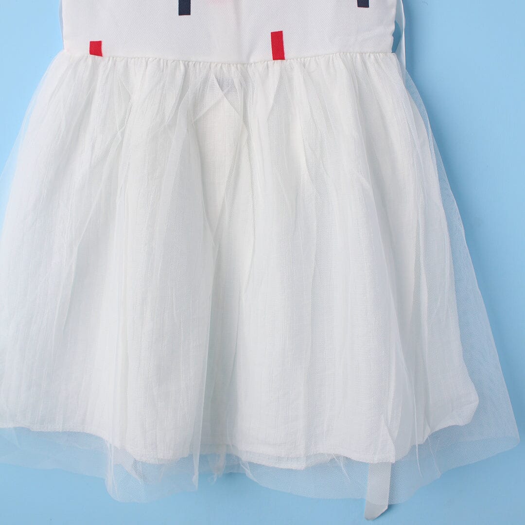 Decent White Themed Girls Frock Set Frock Iluvlittlepeople 