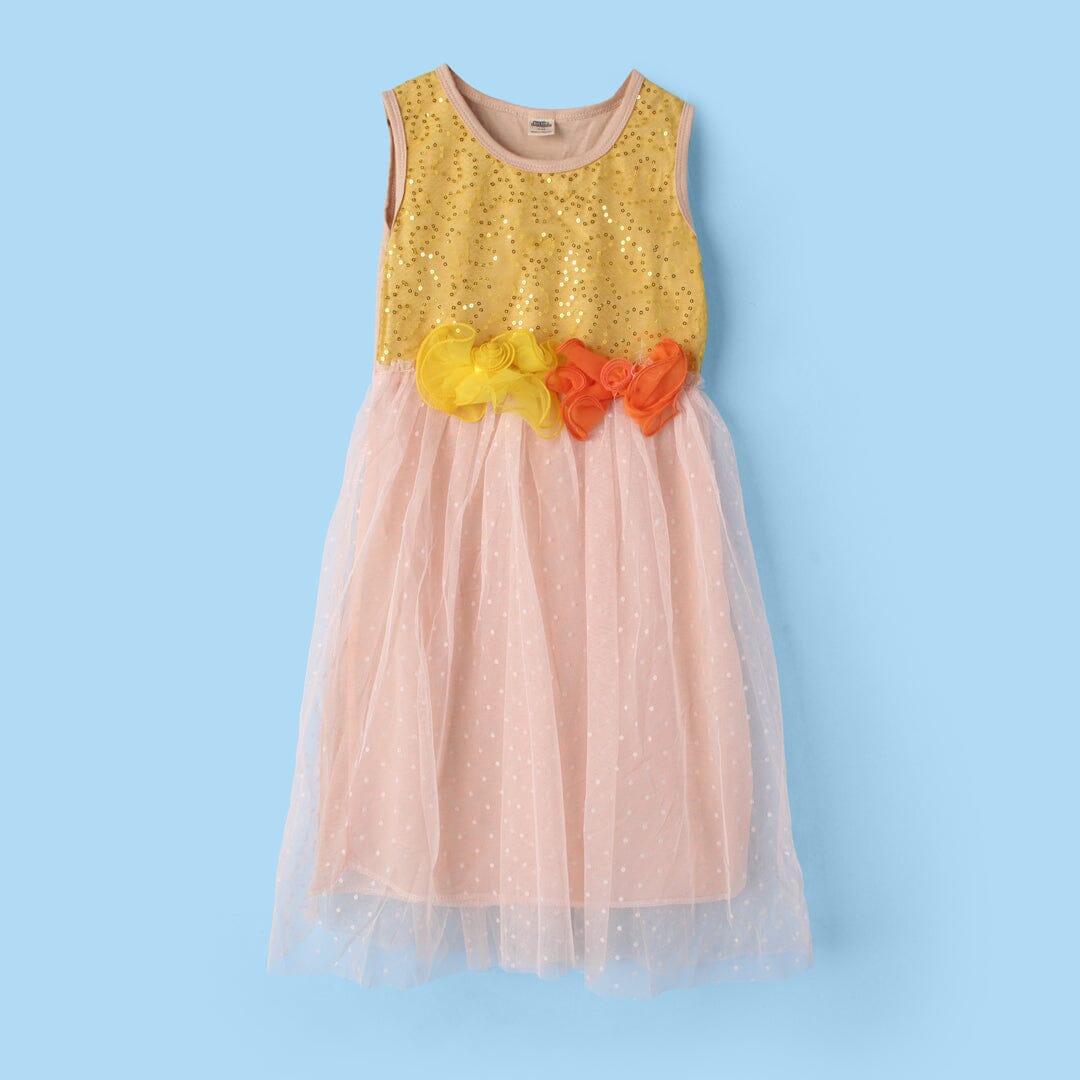 Decent Peach Themed Girls Frock Frock Iluvlittlepeople 2-3 Years Peach Summer