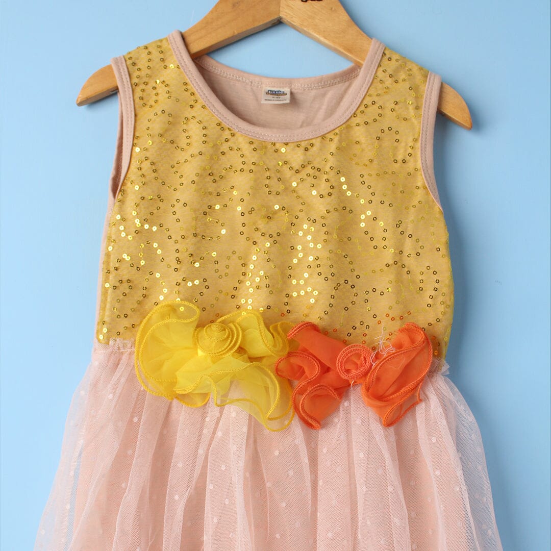 Decent Peach Themed Girls Frock Frock Iluvlittlepeople 