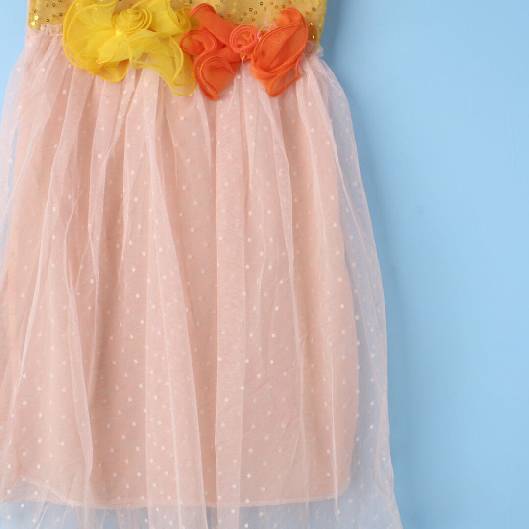 Decent Peach Themed Girls Frock Frock Iluvlittlepeople 