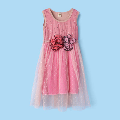 Sweet Pink Themed Girls Frock Frock Iluvlittlepeople 2-3 Years Pink Summer