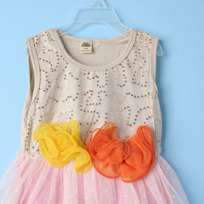 Admire Beige Themed Girls Frock Frock Iluvlittlepeople 