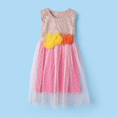 Kink Pink Themed Girls Frock Frock Iluvlittlepeople 2-3 Years Pink Summer