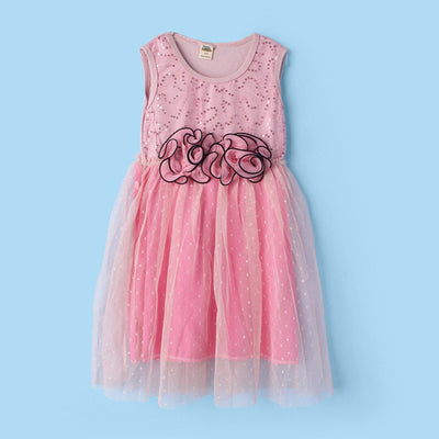 Sweet Pink Themed Girls Frock Frock Iluvlittlepeople 2-3 Years Pink Summer