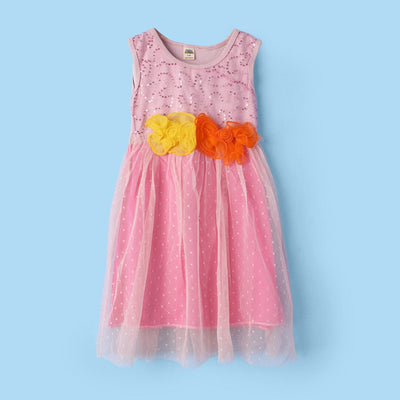 Urge Pink Themed Girls Frock Frock Iluvlittlepeople 3-4 Years Pink Summer