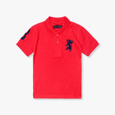 Dashing Red Themed Boys Polo Shirt Polo Shirt Iluvlittlepeople 9-12 Months Red Summer