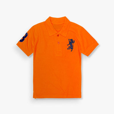 Dashing Orange Themed Boys Polo Shirt Polo Shirt Iluvlittlepeople 9-12 Months Orange Summer