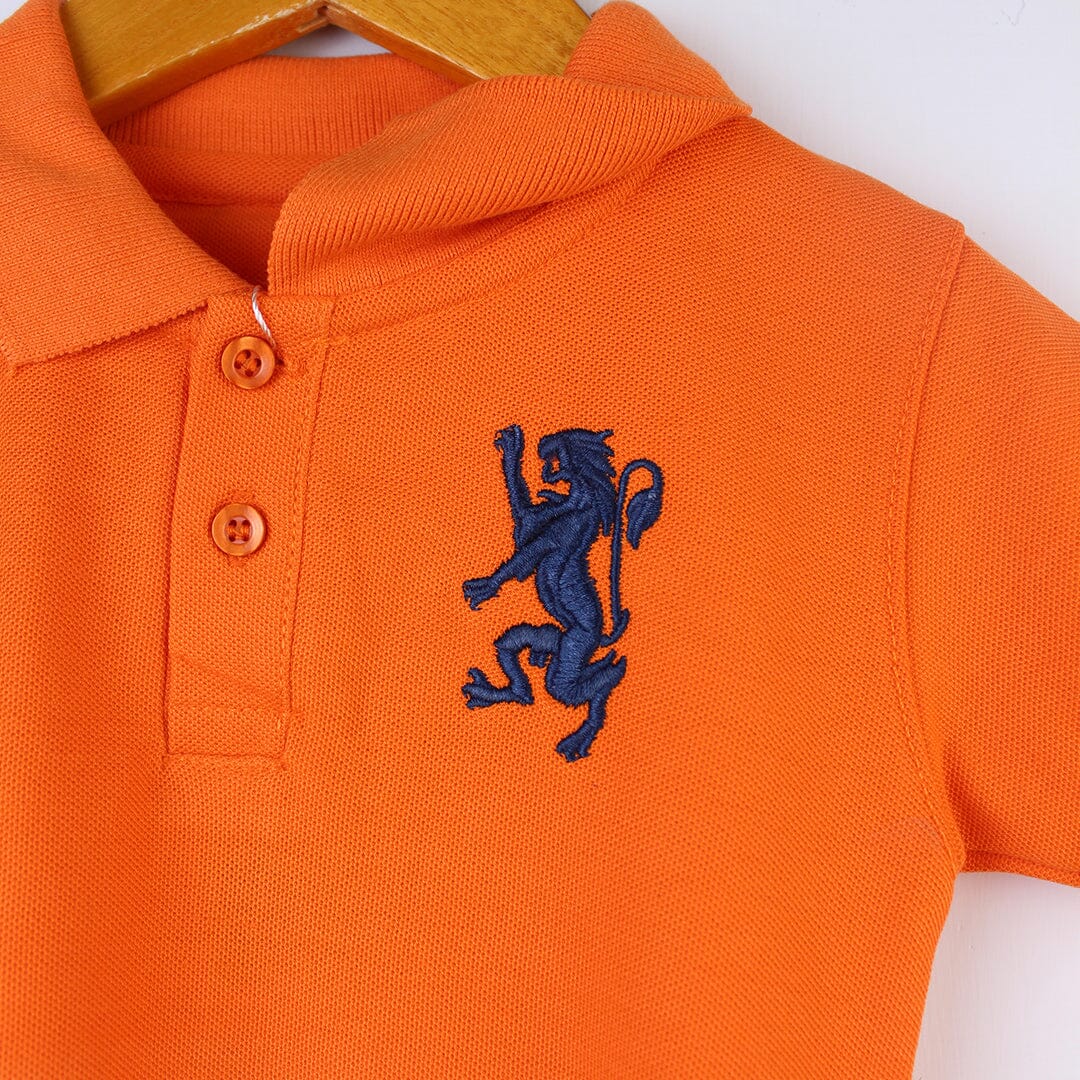 Dashing Orange Themed Boys Polo Shirt Polo Shirt Iluvlittlepeople 