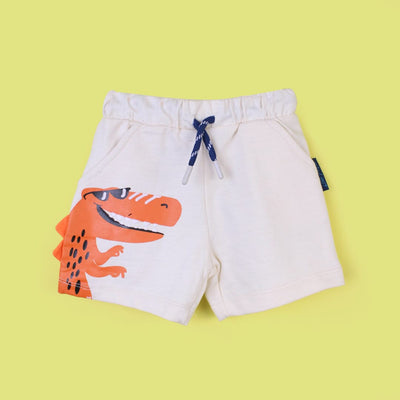 Little People Off White Themed Summer Boys Short Short Iluvlittlepeople 6-9 Months Off White Modern